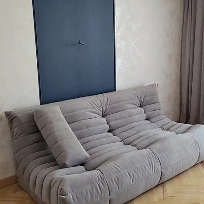 Мягкий бескаркасный диван для ежедневного отдыха. Отзыв с фото и рейтингом 5 звезд.